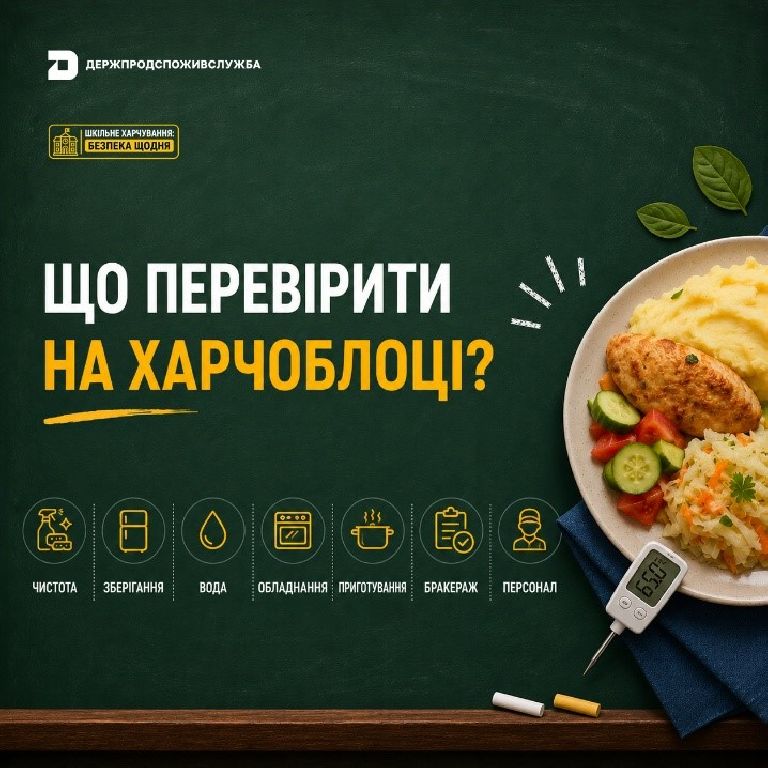 Шкільне харчування: що необхідно перевірити на харчоблоці?